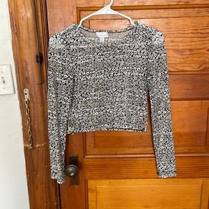 Topshop Mesh Long Sleeve